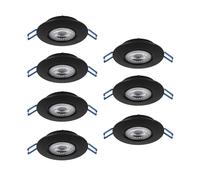 Eglo Set de 7 focos LED empotrables Cedrez, Ø 9 cm, spots