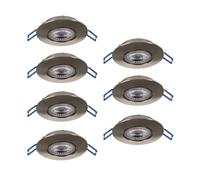 Eglo Set de 7 focos LED empotrables Cedrez, Ø 9 cm, spots