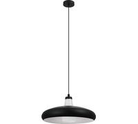Eglo connect Lámpara colgante LED Tabanera-C, lámpara suspendida de 1 luz, colgante de acero y vidrio en negro y blanco, cambio de temperatura de color (cálido, neutro, frío), RGB, regulable