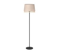EGLO Lámpara de pie Tabley, color negro/natural, altura 153 cm, tela