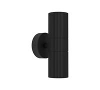 Eglo Tomelloso Lámpara de pared de exterior, iluminación exterior de la casa, luz hacia arriba y hacia abajo, con luz hacia abajo, aluminio antracita, casquillo GU10, IP44