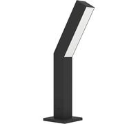 EGLO Ugento Lámpara de pedestal para exteriores, lámpara de pie exterior, iluminación exterior para jardín y terraza, lámpara de exterior de metal negro, IP44, H 36 cm, blanco cálido