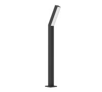 Eglo Ugento Lámpara de pie LED para exteriores, lámpara de pie para jardín, lámpara exterior, de metal en negro y plástico en blanco, lámpara exterior blanca cálida, IP44, 79 cm