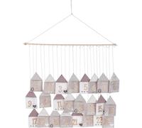 EH Excellent Houseware Calendario de Adviento para rellenar casas, 70 x 60 cm, color: beige