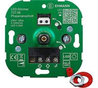 Ehmann 3700 x 0800 - Regulador de intensidad led (230 V, 50 Hz, potencia LED 3-35 W, 5-100 W/VA, incluye adaptador de programación)