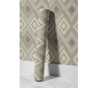 EHOMERY Papel Autoadhesivo Imprimir Pintado Oriental Elegant Retro Textura de Cuadrícula Elegante Estilo Retro Habitacion Vinílico Pared 45x500cm