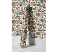 EHOMERY Papel de Pared Friki Adhesivo Pvc Para Baño Y Cocina Decorativo Pintado Autoadhesivo Sencillos 45x200cm