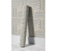 EHOMERY Papel de Pared Lavable Pintado Vinilico Autoadhesivo Elegant Retro Textura Cuadrícula Elegante Estilo Retro Suelo Liso 45x500cm