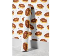 EHOMERY Papel de Pared Mural Pintado Autoadhesivo Retro Cute And Sweet Rosquilla Lindo Y Dulce Liso Pvc Revestimiento Jardin 45x200cm