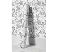 EHOMERY Papel Pintado Industrial de Pared Decorativo Dormitorio Christmas Copo Nieve Navidad Removible Tapiz 3D Autoadhesivo Paisajes 45x300cm