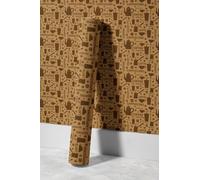 EHOMERY Papel Pintado Wallcover Autoadhesivo Flores Pequeñas Retro And Elegant Café Y Elegante Revestimiento Pvc Cocina Decorativo Para Techo Pared 45x500cm