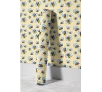 EHOMERY Papel Pintado Wallcover Autoadhesivo Oscuro Cute Cartoon Abeja Lindo Dibujo Animado Cuadros No Tejido Pared 45x500cm