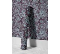 EHOMERY Papel Pintado Wallcover de Pared Autoadhesivo Animales Retro Ethnic Patrón Pergamino Étnico Retro Paisaje Revestimiento Rígido Para Cocina Pvc 45x300cm