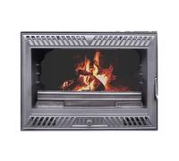 EIDER BIOMASA - Insert INUK Iron 70 VENTILADA - Insertable de Leña Ventilado 8 kW - Compacto 52x45x69 cm - hasta 135 m nergética Clase A - Entera en funcidión
