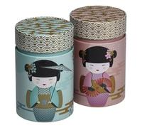 Eigenart Casa New Little Geisha Juego de 2 latas de metal redondas con cierre a presión y capacidad de 150g, NLG75117