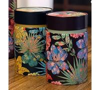Eigenart Casa Rustic Flower RF75117 - Juego de 2 cajas de metal redondas con cierre de rosca y capacidad de 150 g