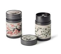 Eigenart Case Akashi AK75117 - Juego de 2 latas de metal redondas con cierre de rosca y capacidad de 150 g