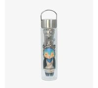 Eigenart FLOWTEA Little Animals Leo 50028 - Botella de doble pared de vidrio de borosilicato con tapa de acero inoxidable, funda de neopreno y colador, sin BPA, 400 ml