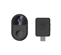 Eighosee Timbre de puerta WiFi 1080P impermeable en tiempo real Tuya Timbre de puerta inalámbrico Intercomunicador Timbre de puerta Tuya Intercom Cámara Negro