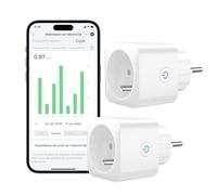 EIGHTREE - Enchufe conectado WiFi, seguimiento de consumo, 2,4 GHz Wi-Fi, 2-Pack