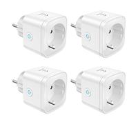 EIGHTREE Enchufe Inteligente Compatible con Alexa y Google Home,16A, 4-Pack | Enchufe WiFi con Medidor de Energía, Tomada Inteligente Programable con Temporizador, Control por Voz y APP, No necesita Hub