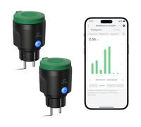 EIGHTREE Enchufe Inteligente Exterior IP64 con WiFi 2.4GHz, App y Voz, 16A | Enchufe Wi-Fi Compatible Con Alexa, Google Home Y SmartThings, Monitorización De Consumo Energético, Control Por App Y Voz