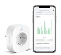 EIGHTREE Enchufe Inteligente WiFi con Medidor de Energía, 16A 3680W, 1-Pack | Compatible con Alexa, Google Home, protección contra sobrecalentamiento, sobrecarga y cortocircuito, Tomada Temporizador