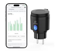 EIGHTREE Enchufe Inteligente WiFi Exterior con Monitor de Energía IP44, 16A | Tomada Inteligente Impermeable, Enchufe WiFi con Control por Voz y App, Temporizador, Compatible con Alexa/Google, 1-Pack