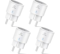 EIGHTREE ET20, enchufe inteligente Wi-Fi, pack de 4, con medición de intensidad, control por voz y temporizador, compatible con Alexa y Google Home.