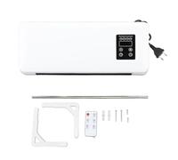 EIMSOAH Calentador de Pared Eléctrico, Calentador de Pared ABS de 1500 W, Control Remoto y Toallero para Dormitorio, Baño, Sala de Estar (Enchufe europeo 220V)