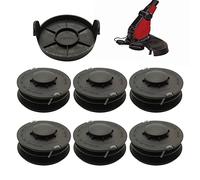 Ein-Hell GC-ET 4530 - Bobina de Repuesto para Recortadora de césped Ein-Hell GC-ET RTV 400 RTV 550 RTV 550/1, 10 m de Largo, 2 mm de diámetro (6 bobinas + 1 Tapa)