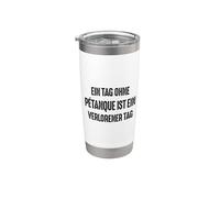 Ein Tag ohne Petanque ist ein verlorener Tag Boules Ball Vaso térmico de acero inoxidable de doble pared