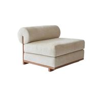 EINES Sofá Individual Blanco Nórdico, Silla De Ocio De Madera Maciza For Estudio B&B