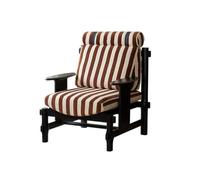 EINES Sofá Individual De Tela De Madera Maciza Retro, Sala De Estar, Balcón, Silla De Ocio Perezosa