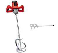 Einhell 4258545 Batidor de Pintura TC-MX Potencia 1200 w, 240 V, Rojo + kwb Mezclador de mortero de 90 mm