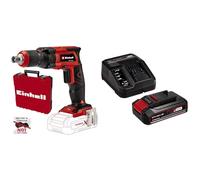 Einhell 4259980 Atornillador de obra TE-DY 18 li-solo en seco sin batería, Rojo/Negro + 4512097 Kit para principiantes que incluye Batería 2,5 Ah + Cargador Power X-Change