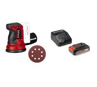 Einhell 4462010 Lijadora Excentrica Electronica TE-RS 18 li, 0 W, 18 V, Rojo, Sin Batería + 4512097 Kit para principiantes que incluye Batería 2,5 Ah + Cargador Power X-Change
