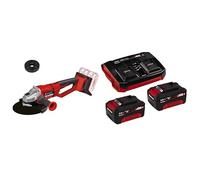 Einhell Amoladora angular con batería AXXIO 36/230 Q Power X-Change (36 V, máx. profundidad de corte 70 mm, 6600 rpm, motor sin escobillas, envío, cargador sin disco de corte) + Twinpack 3 Ah