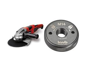 Einhell Amoladora eléctrica con cable - TE-AG 230/2000. 2000 W, 230 V, 8,7 Amperios, diámetro del disco 230 mm. + Tuerca de Liberacion Rapida