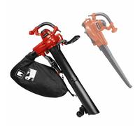 Einhell Aspirador de hojas eléctrico GC-EL 3000 E, 3000W, función de succión/soplado, sistema electrónico de velocidad, ventilador con rueda de aluminio, empuñadura adicional, bolsa colectora de 45L