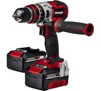 Einhell Atornillador inalámbrico TE-CD 18 Li-i Brushless Power X-Change (con función de impacto, Li-Ion, 18 V, 2 velocidades, 60 Nm, luz LED, maletín, incl. 2 baterías de 3,0 Ah y cargador)