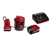 Einhell Bomba de agua clara con batería GE-PP RB Li-Solo Power X-Change (18 V, caudal máx. 3000 l/h, 2 bar, tubo de conexión telescópico sin escalonamiento,)+ Starter Kit2,5Ah