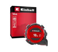 Einhell - Cinta métrica original de 10 m (autobloqueante, revestimiento de nailon, gancho magnético, escalera en dos lados, funda a prueba de golpes, uso versátil)