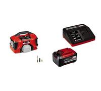 Einhell Compresor con batería PRESSITO 18/21 Power X-Change (iones de Li, 18V, bomba de alta y baja presión, indicador de presión digital, función de apagado de auto,)+ Starter Kit 5,2Ah