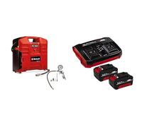 Einhell Compresor de maletín con batería TE-AC 36/8 Li OF Set-Solo Power X-Change (36 V, máx. 8 bar, sin aceite, potencia de aspiración 130 l/min, incl. set adaptador de 3 pz.,) + Twinpack 4 Ah