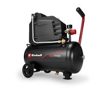 Einhell Compresor TC-AC 190/24/8 I OF | 1100 W | 8 bar | depósito 24 l | aspiración 190 l/min | Sin aceite | Bajo mantenimiento | Manómetro | regulador presión