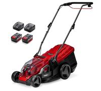 Einhell Cortacésped a batería GE-CM 36/36 Li Kit Power X-Change (36V, 36cm ancho de corte, hasta 400 m², Brushless, 40L bolsa recolectora, 25-75 mm altura de corte, con 2x4,0 Ah batería y 2x cargador)