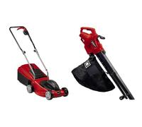 Einhell Cortacésped eléctrico GC-EM 1032, Color Rojo/Negro & Aspirador eléctrico de Hojas GC-EL 3024 E (aspiración/soplado, Tubo de aspiración Ø 75 mm