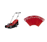 Einhell Cortacésped inalámbrico - GE-CM 18/33 Li PXC. Li-Ion, para hasta 200m² & Original Juego de Cuchillas de Recambio de para cortacéspedes (20 Piezas, adecuadas para GE