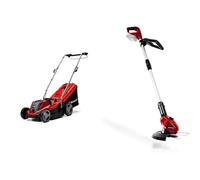 Einhell Cortacésped inalámbrico - GE-CM 18/33 Li PXC. Li-ion, para hasta 200m² & Recortabordes inalámbrico - GE-CT 18 Li Solo (18V, ancho de corte: 24cm, tiempo max